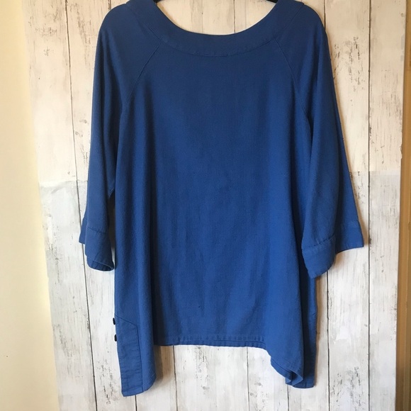 Soft Surroundings Women’s Blue Tunic 3/4 Length Sleeve Top Small - Picture 12 of 16